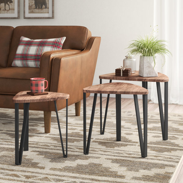 Union Rustic Bracy Multifunctional 3 Piece End Table Set & Reviews